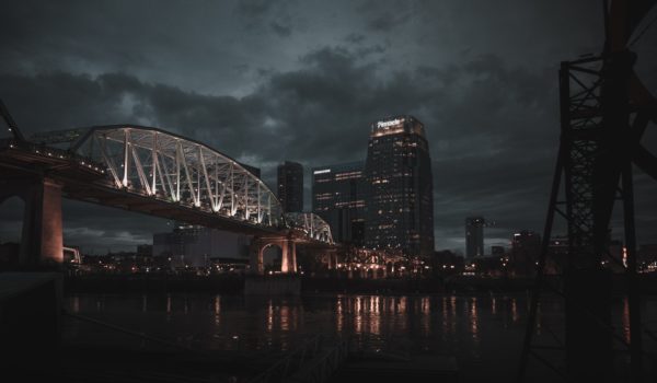 Nashville city skyline at night